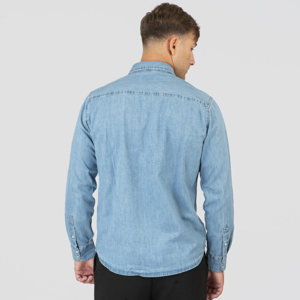 261DS-5068 NOS DENIM SHIRTS WITH SNAP BUTTONS LIGHT DENIM BLUE