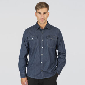 251DS-5128 NOS DENIM SHIRTS WITH SNAP BUTTONS DARK BLUE DENIM