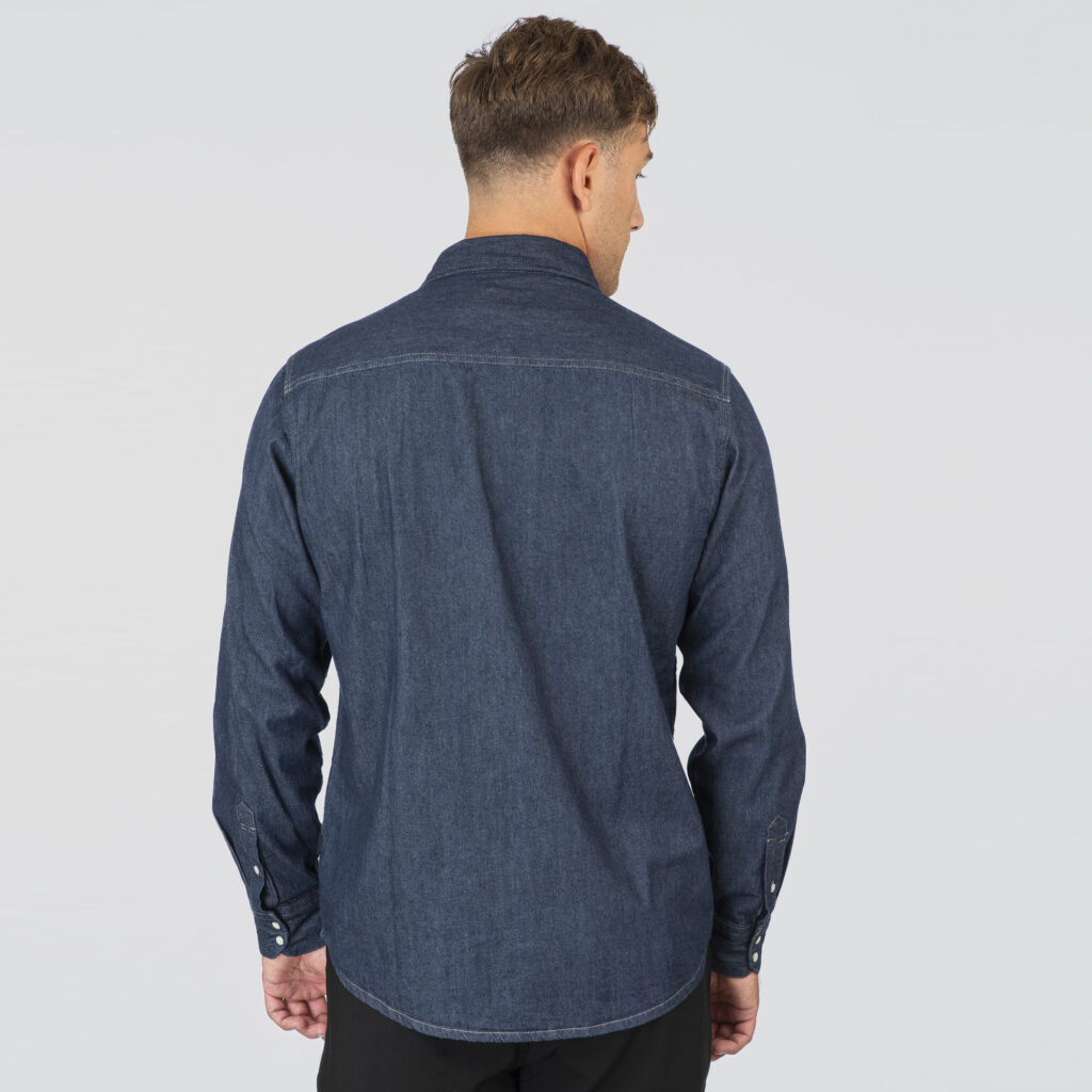 251DS-5128 NOS DENIM SHIRTS WITH SNAP BUTTONS DARK BLUE DENIM