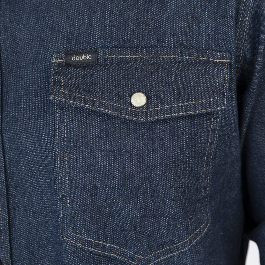 251DS-5128 NOS DENIM SHIRTS WITH SNAP BUTTONS DARK BLUE DENIM