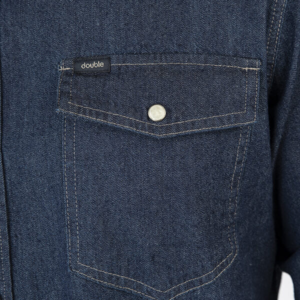 251DS-5128 NOS DENIM SHIRTS WITH SNAP BUTTONS DARK BLUE DENIM