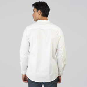 261FS-5120 NOS SHIRTS WITH MAO COLLAR AND CHEST DENSE EMBROIDERY WHITE - Image 4