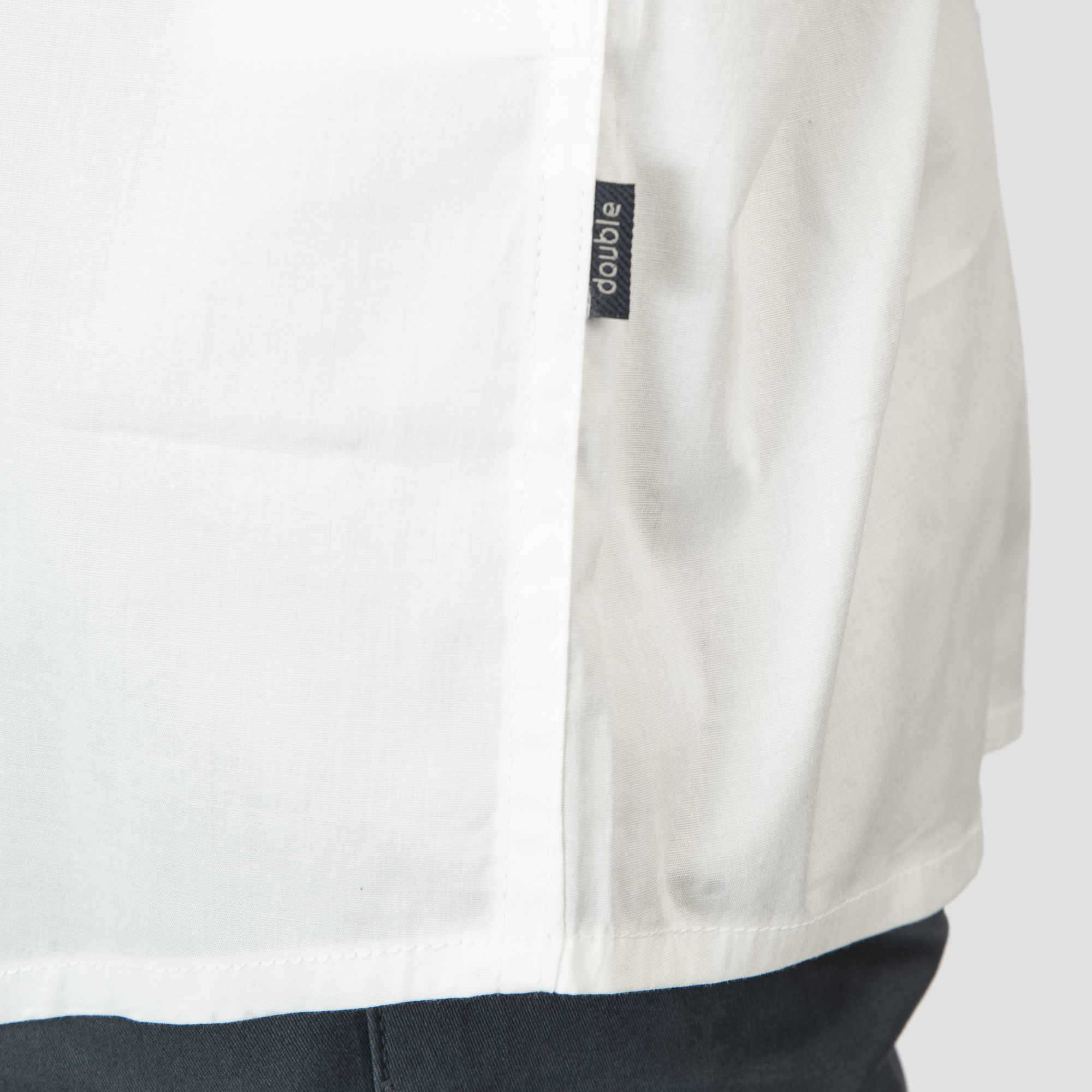 261FS-5120 NOS SHIRTS WITH MAO COLLAR AND CHEST DENSE EMBROIDERY WHITE - Image 6