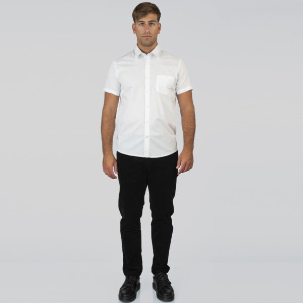 261GS-5073 NOS SHIRTS WITH CHEST POCKET AND SHORT SLEEVES WHITE