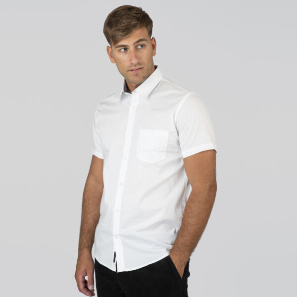 261GS-5073 NOS SHIRTS WITH CHEST POCKET AND SHORT SLEEVES WHITE
