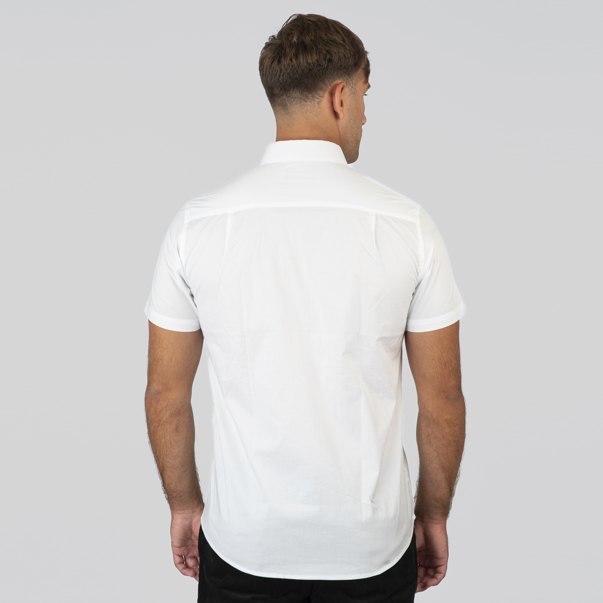 261GS-5073 NOS SHIRTS WITH CHEST POCKET AND SHORT SLEEVES WHITE - Image 4