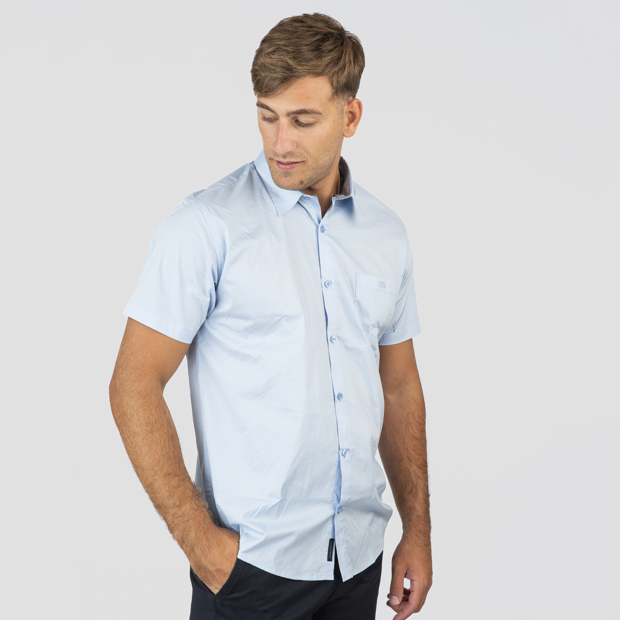 261GS-5073 NOS SHIRTS WITH CHEST POCKET AND SHORT SLEEVES CIEL - Image 3
