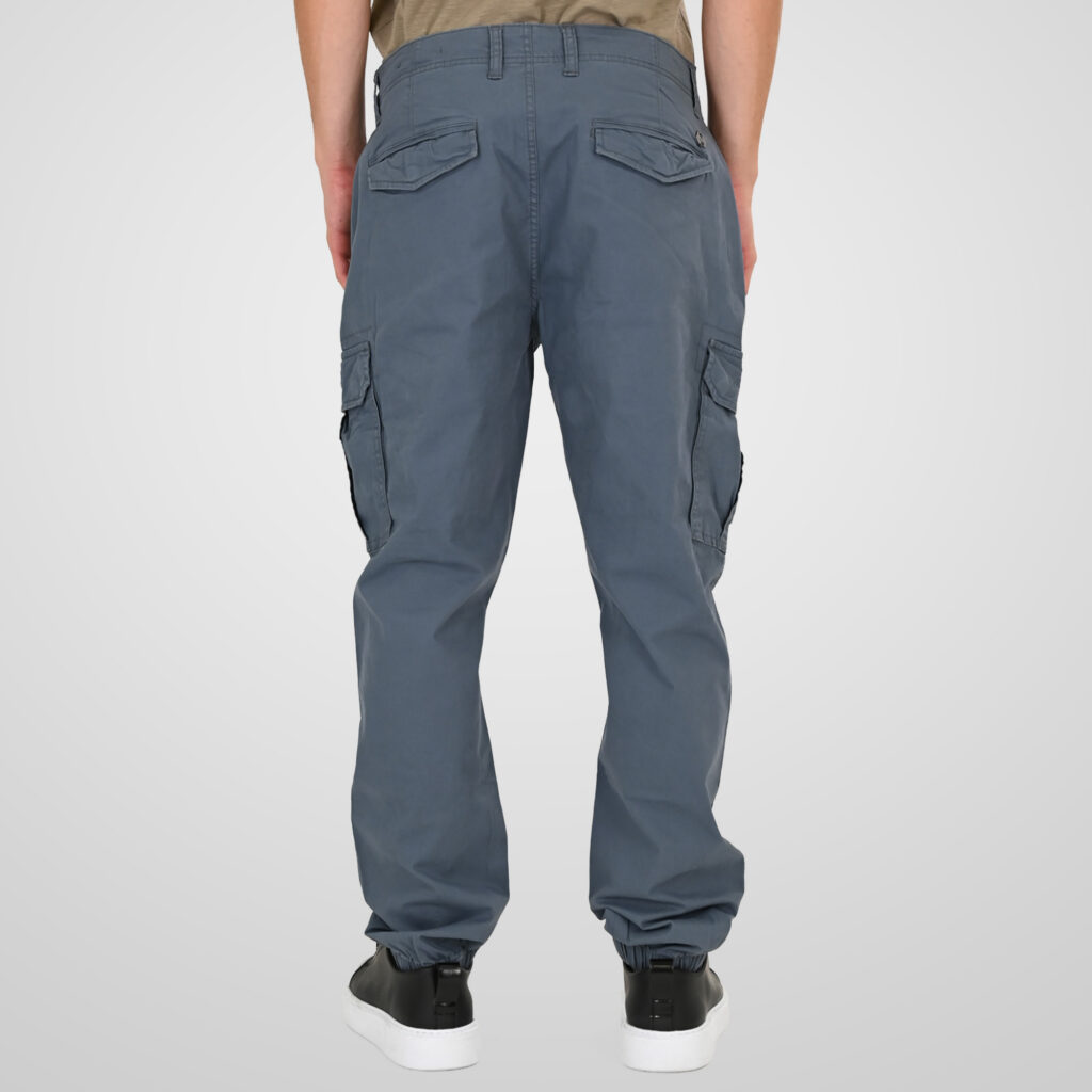 261CCP-4097 PANTS CARGO WITH ELASTIC TAPE HEM STONE BLUE