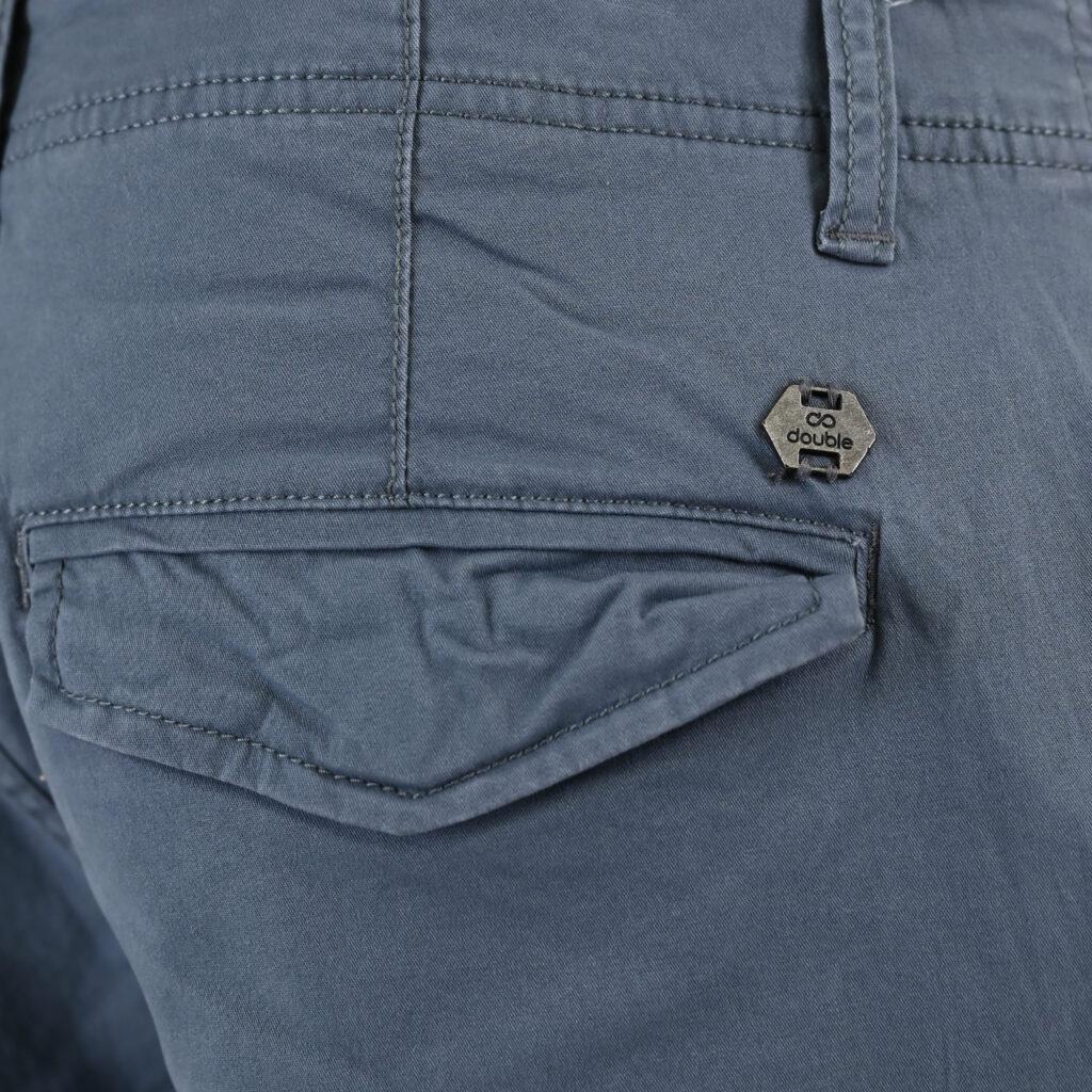 261CCP-4097 PANTS CARGO WITH ELASTIC TAPE HEM STONE BLUE