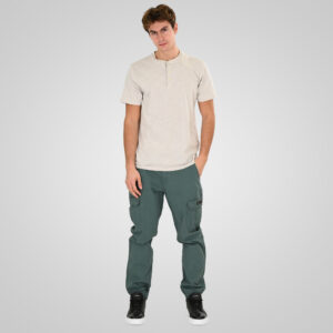261CCP-4097 PANTS CARGO WITH ELASTIC TAPE HEM JADE