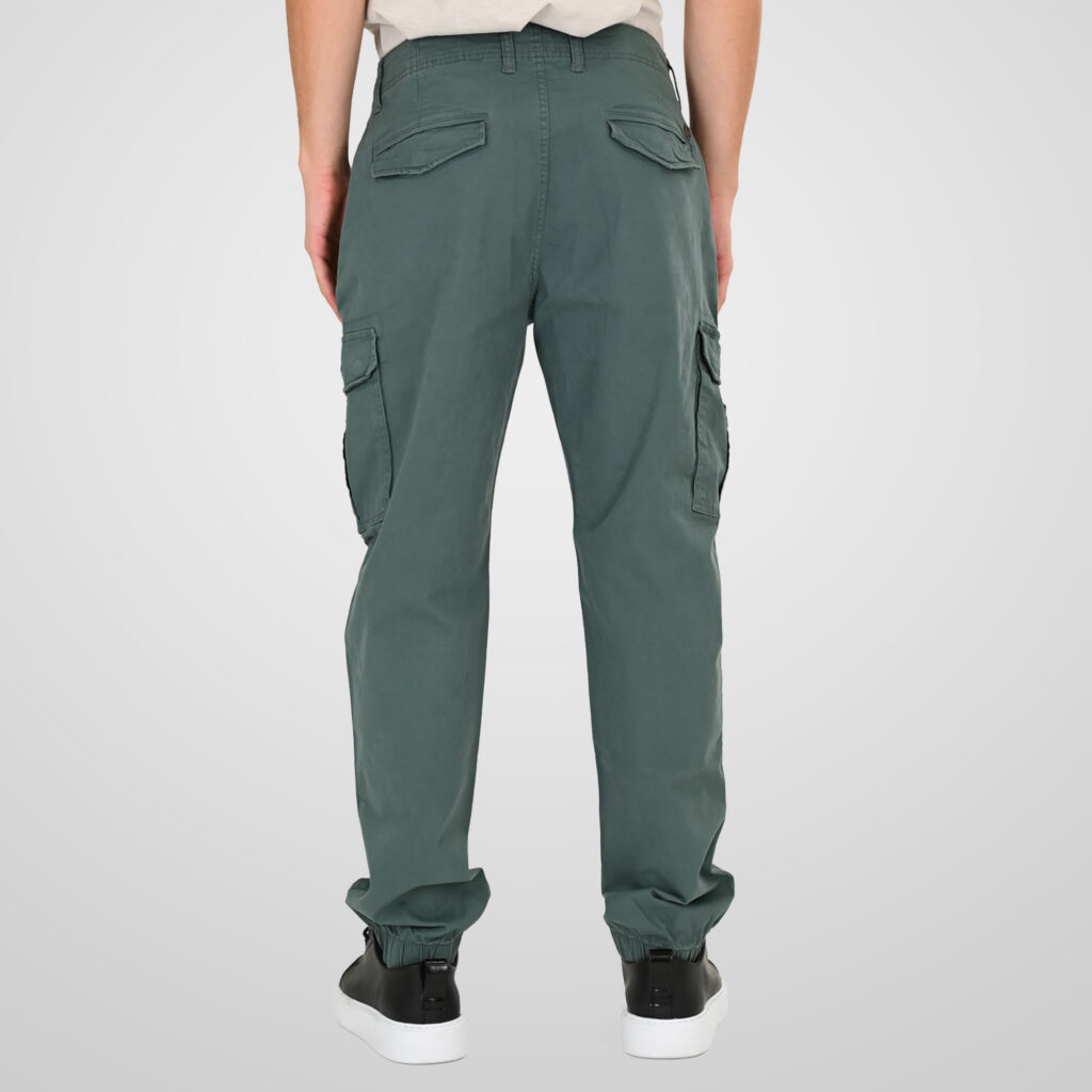 261CCP-4097 PANTS CARGO WITH ELASTIC TAPE HEM JADE