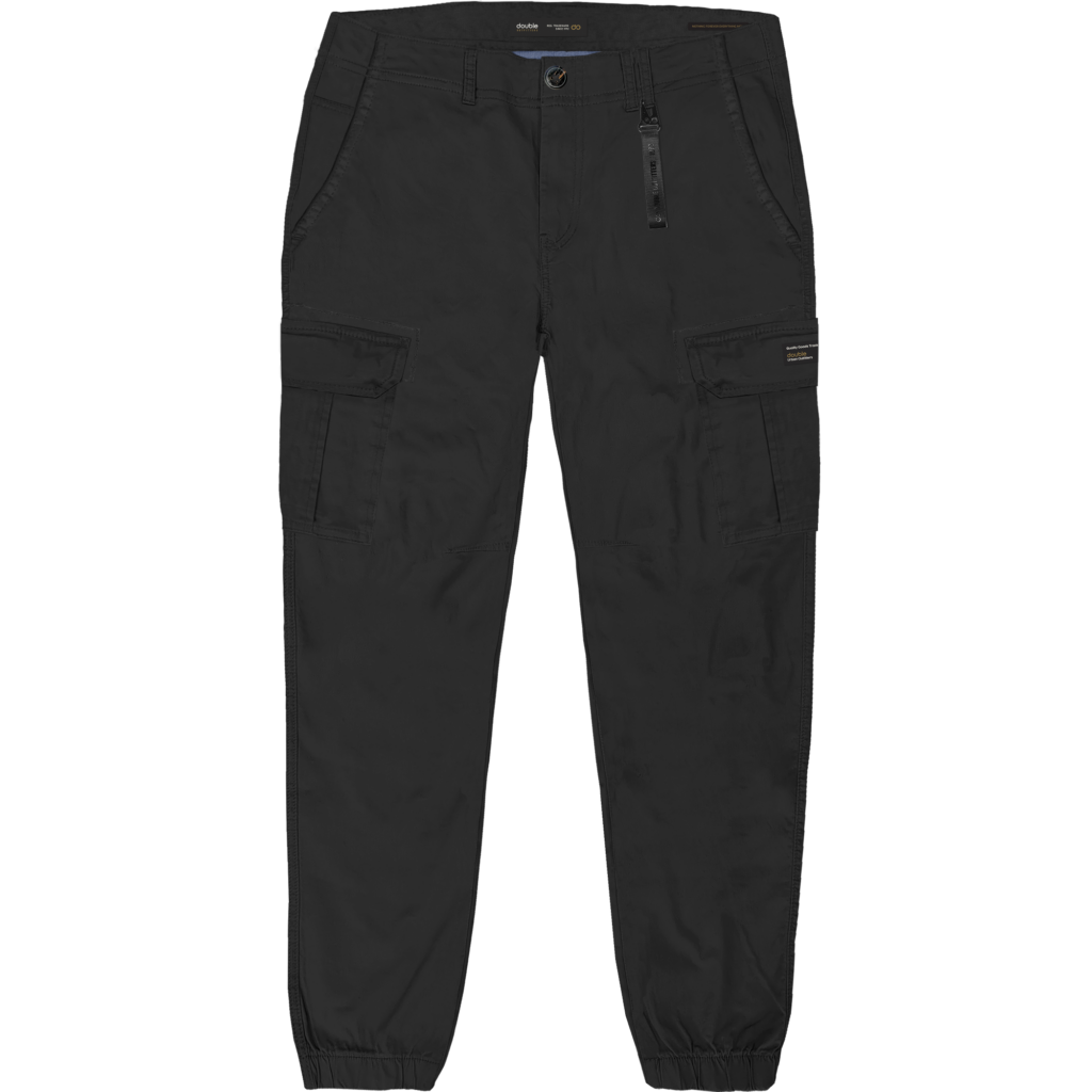 261CCP-4097 PANTS CARGO WITH ELASTIC TAPE HEM BLACK