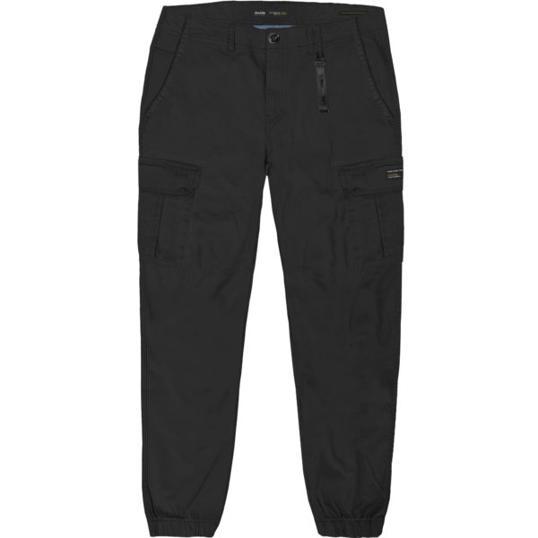 261CCP-4097 PANTS CARGO WITH ELASTIC TAPE HEM BLACK