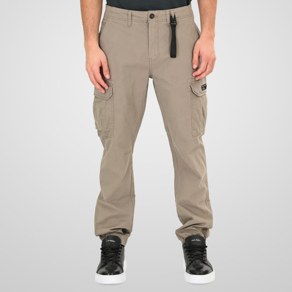 261CCP-4097 PANTS CARGO WITH ELASTIC TAPE HEM STEEPLE GREY