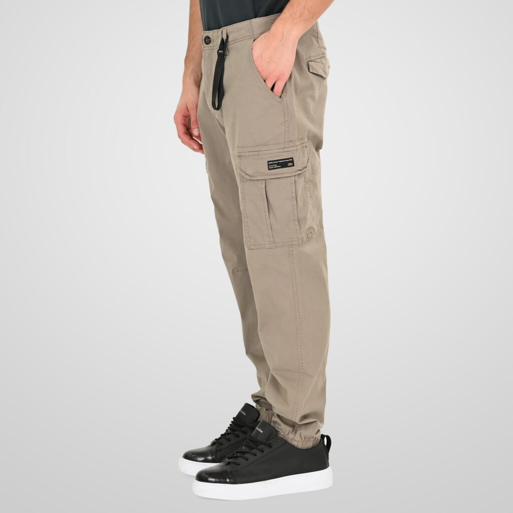 261CCP-4097 PANTS CARGO WITH ELASTIC TAPE HEM STEEPLE GREY