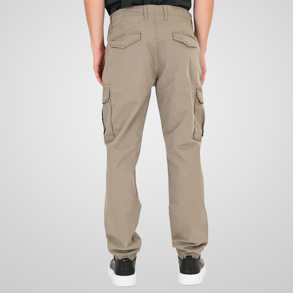 261CCP-4097 PANTS CARGO WITH ELASTIC TAPE HEM STEEPLE GREY