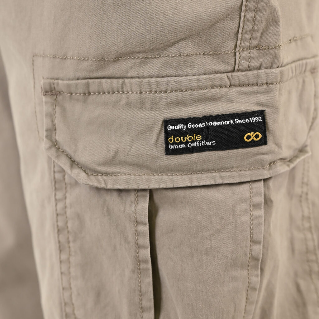 261CCP-4097 PANTS CARGO WITH ELASTIC TAPE HEM STEEPLE GREY