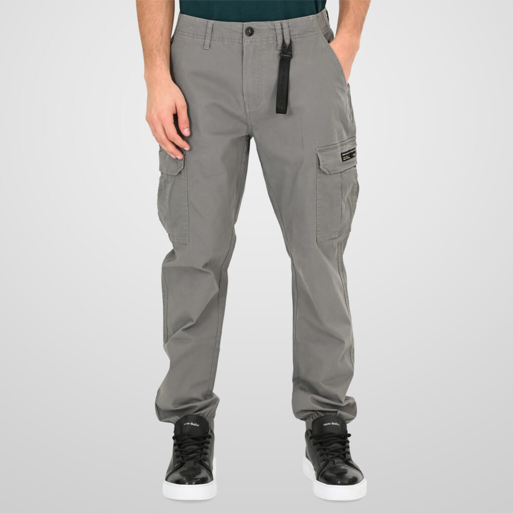 261CCP-4097 PANTS CARGO WITH ELASTIC TAPE HEM LT CHARCOAL