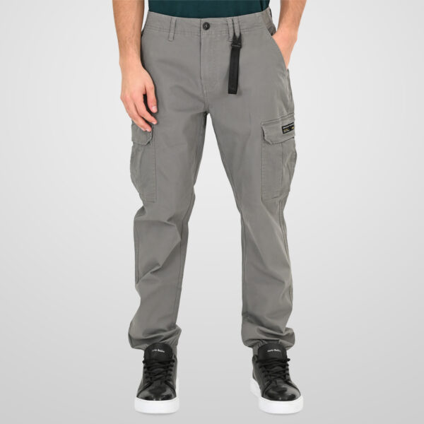 261CCP-4097 PANTS CARGO WITH ELASTIC TAPE HEM LT CHARCOAL