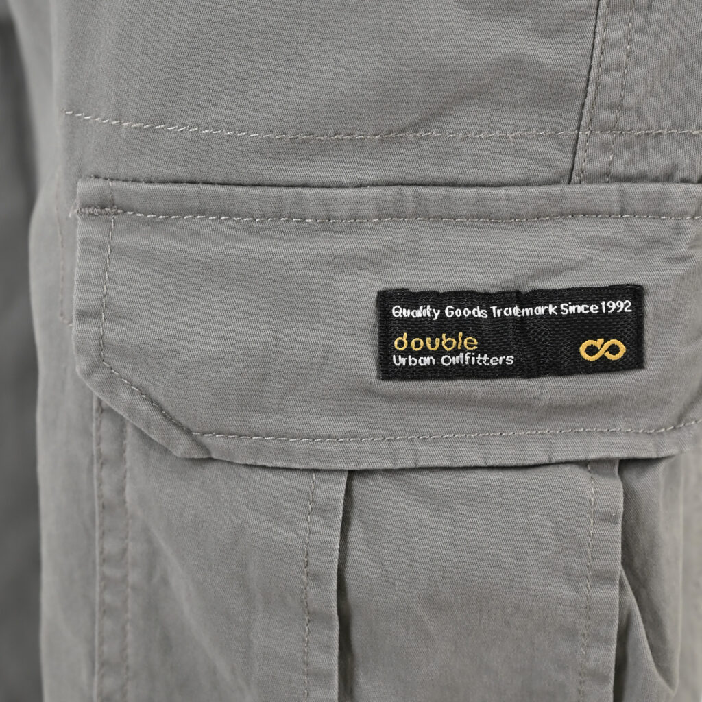 261CCP-4097 PANTS CARGO WITH ELASTIC TAPE HEM LT CHARCOAL