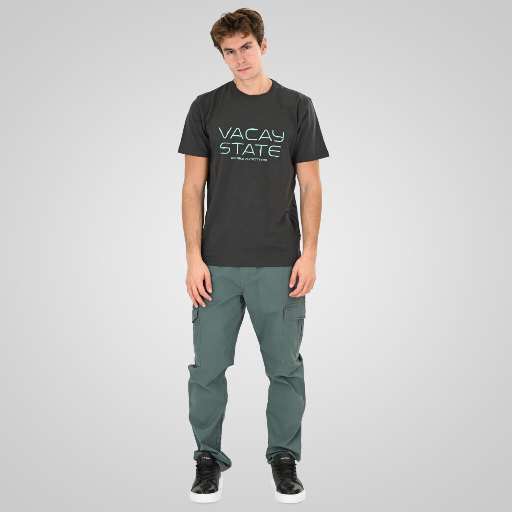 261CCP-4098 CHINOS CARGO PANTS WITH ELASTIC WAISTBAND JADE