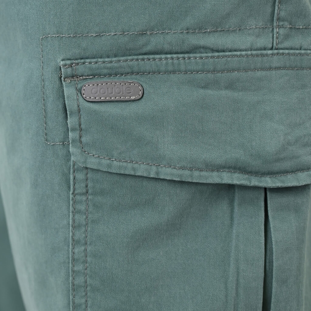 261CCP-4098 CHINOS CARGO PANTS WITH ELASTIC WAISTBAND JADE