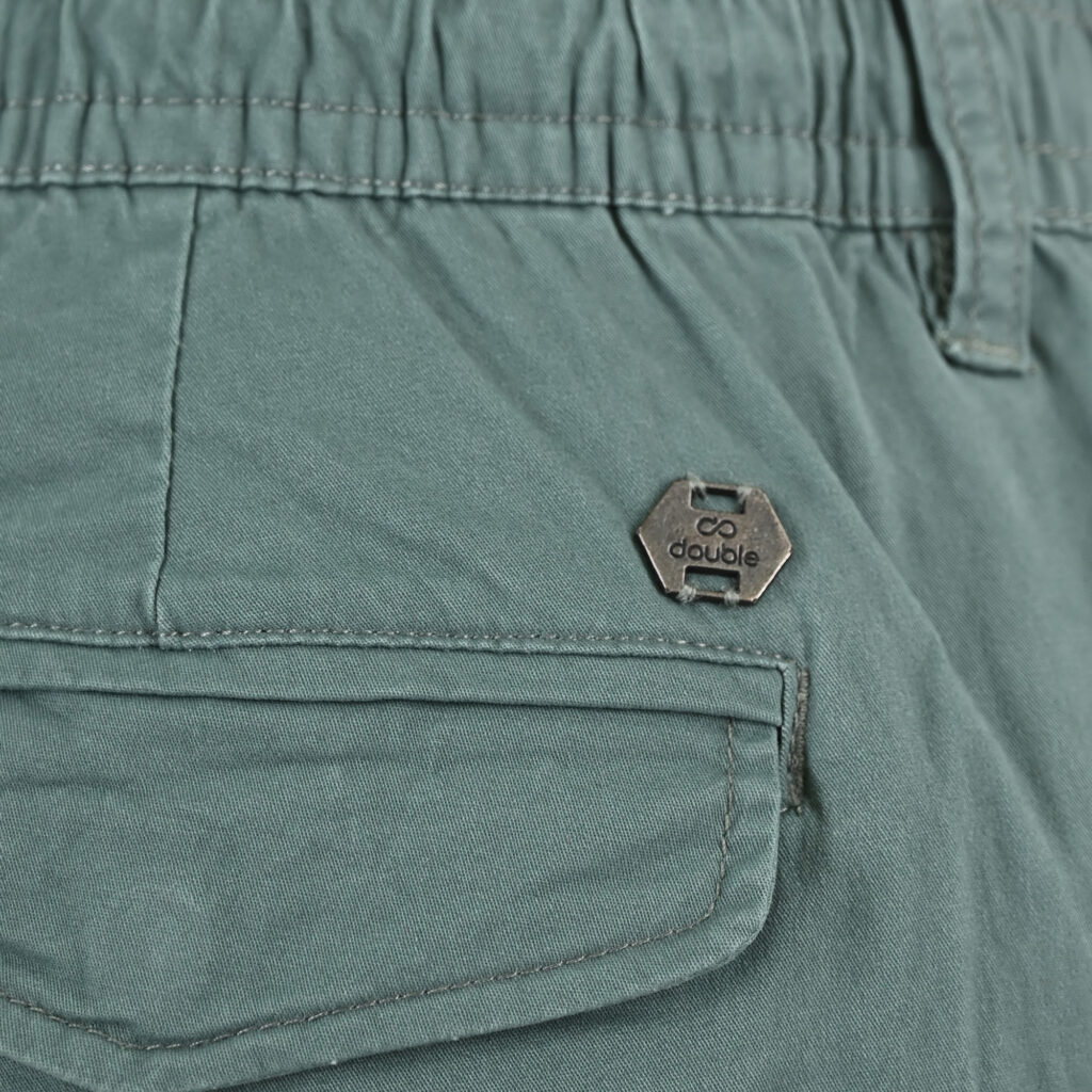261CCP-4098 CHINOS CARGO PANTS WITH ELASTIC WAISTBAND JADE