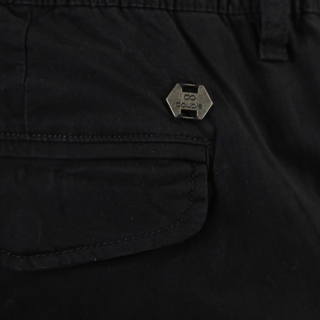 261CCP-4098 CHINOS CARGO PANTS WITH ELASTIC WAISTBAND BLACK