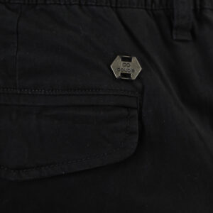 261CCP-4098 CHINOS CARGO PANTS WITH ELASTIC WAISTBAND BLACK - Image 6