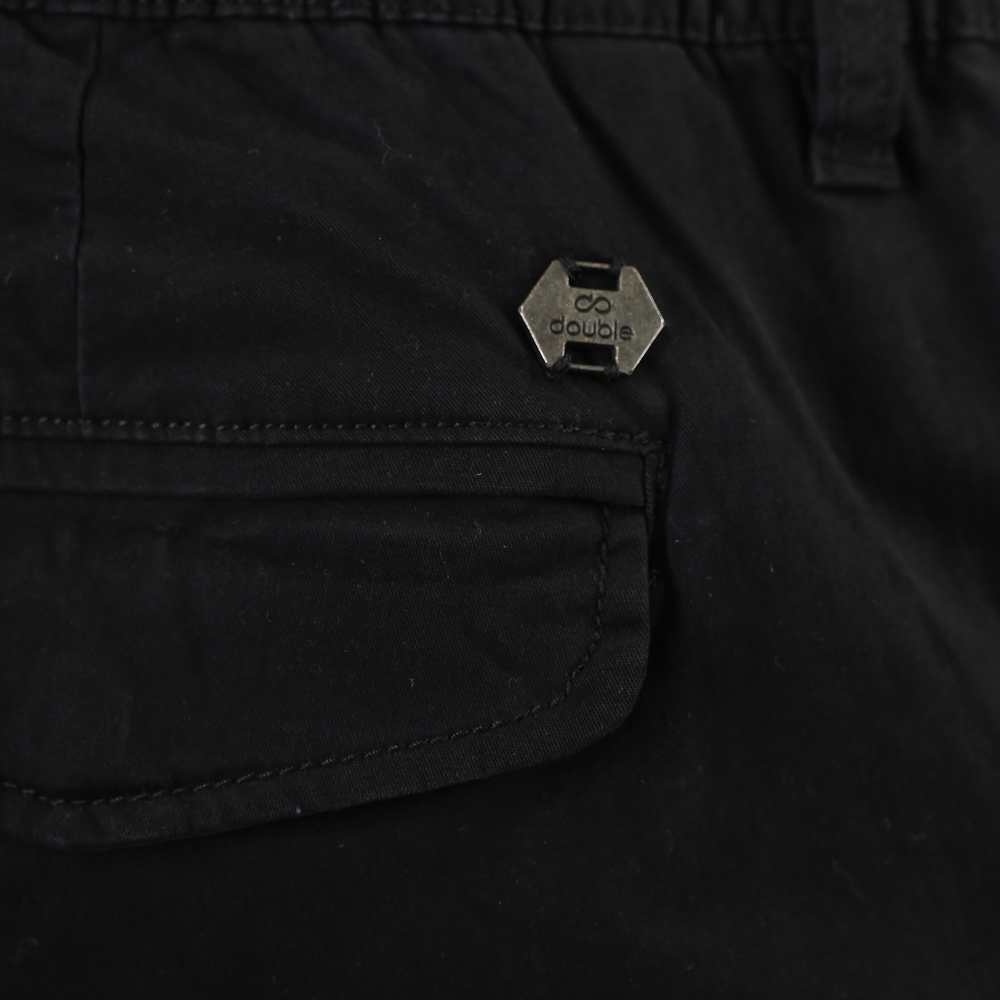261CCP-4098 CHINOS CARGO PANTS WITH ELASTIC WAISTBAND BLACK - Image 6
