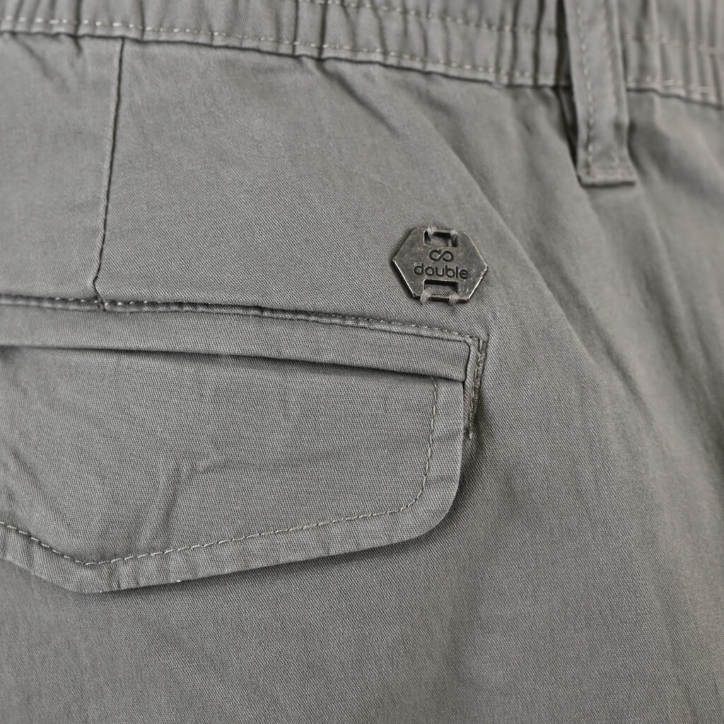 261CCP-4098 CHINOS CARGO PANTS WITH ELASTIC WAISTBAND LT CHARCOAL