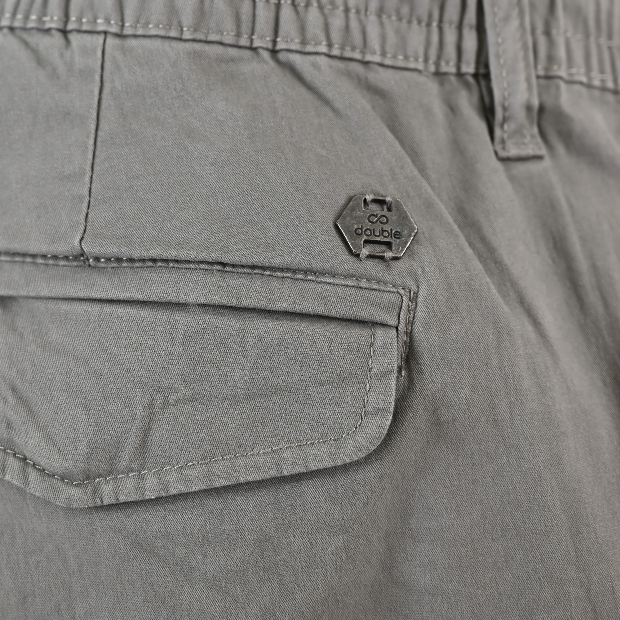 261CCP-4098 CHINOS CARGO PANTS WITH ELASTIC WAISTBAND LT CHARCOAL - Image 6