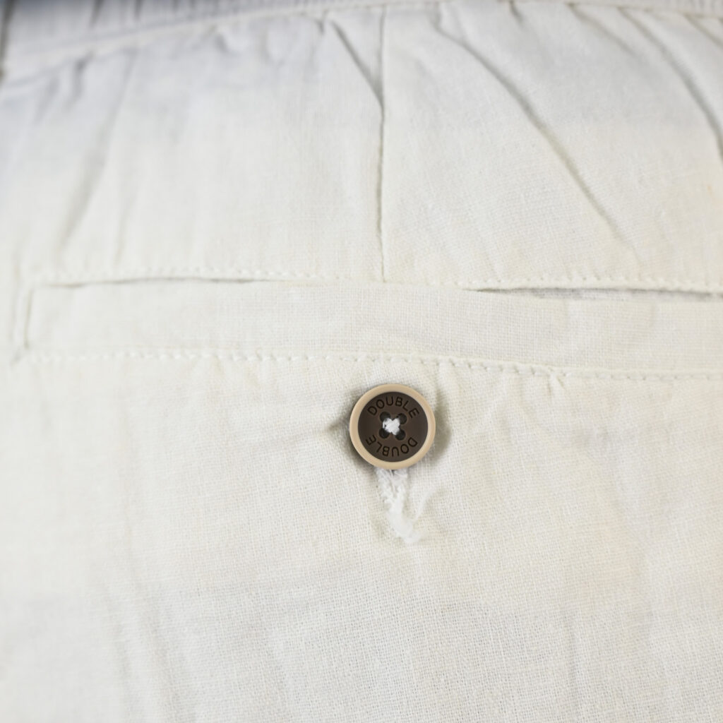 261CP-4104 CHINOS LINEN BLEND PANTS WITH ELASTICATED WAISTBAND LINEN WHITE