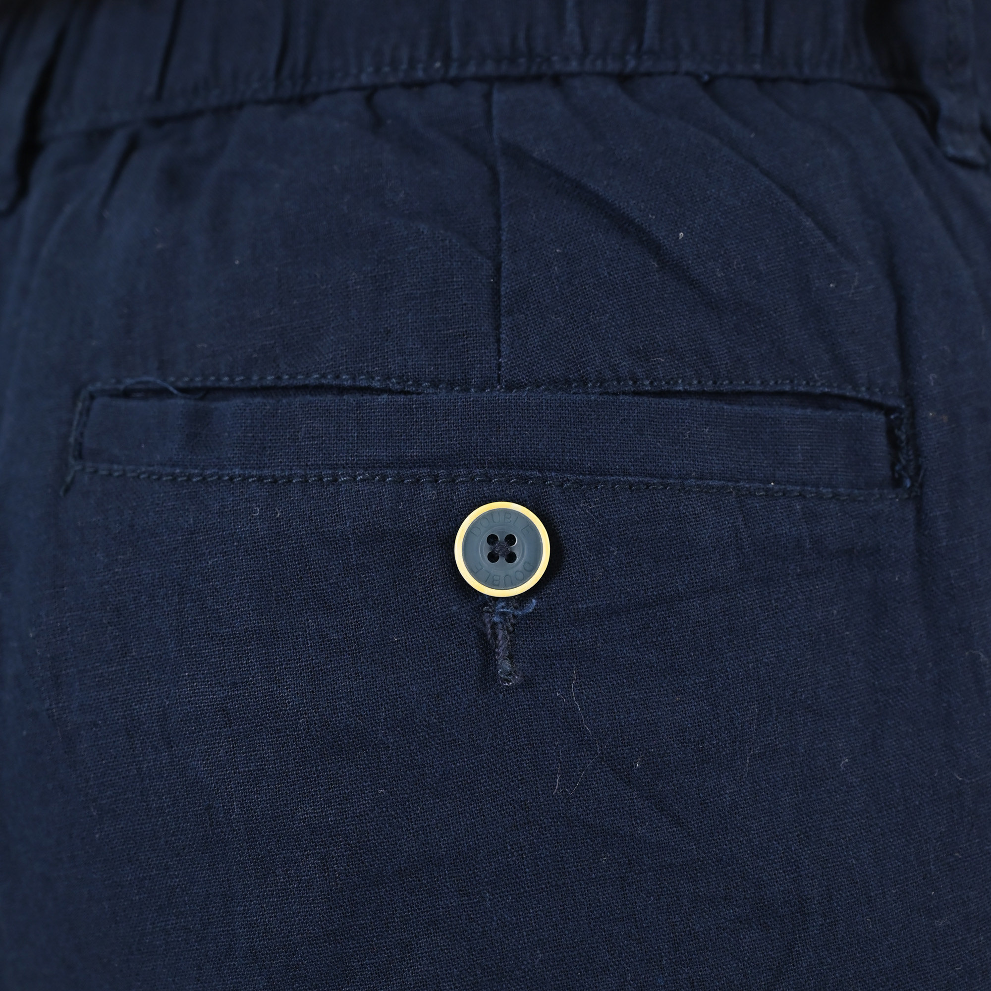 261CP-4104 CHINOS LINEN BLEND PANTS WITH ELASTICATED WAISTBAND NAVY - Image 5
