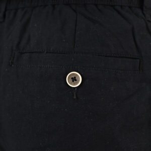 261CP-4104 CHINOS LINEN BLEND PANTS WITH ELASTICATED WAISTBAND BLACK - Image 5