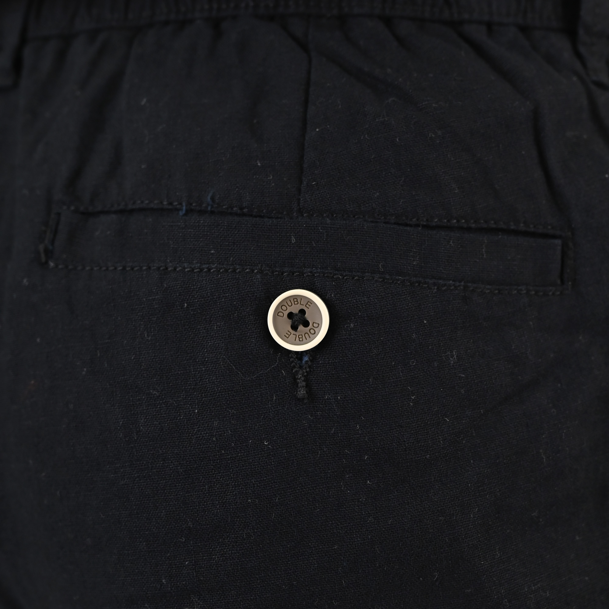 261CP-4104 CHINOS LINEN BLEND PANTS WITH ELASTICATED WAISTBAND BLACK - Image 5
