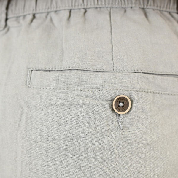 261CP-4104 CHINOS LINEN BLEND PANTS WITH ELASTICATED WAISTBAND SMOKE GREEN
