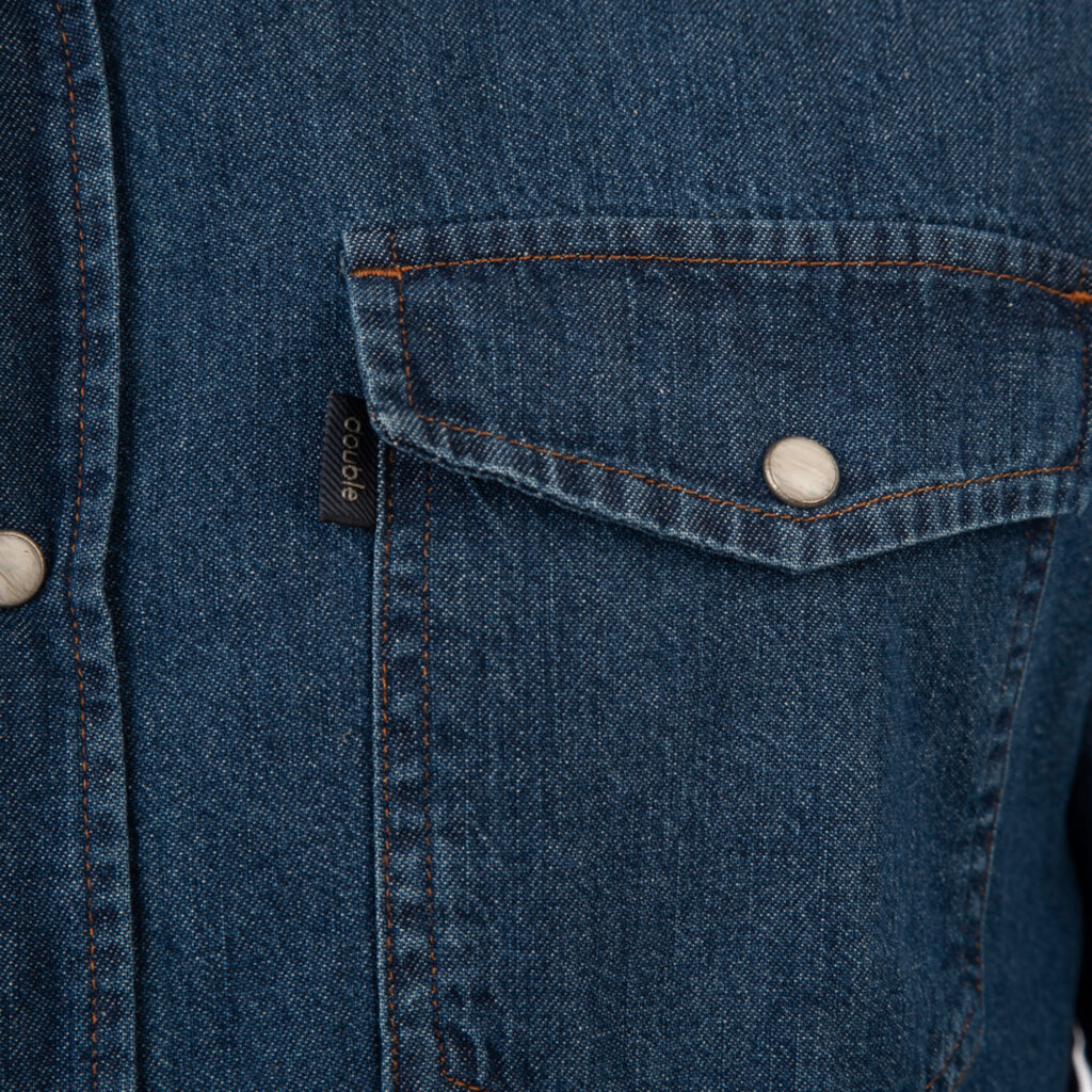 261DS-5067 NOS DENIM SHIRTS WITH SNAP BUTTONS MIDDLE DENIM BLUE