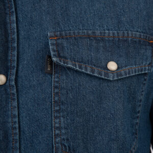261DS-5067 NOS DENIM SHIRTS WITH SNAP BUTTONS MIDDLE DENIM BLUE - Image 6