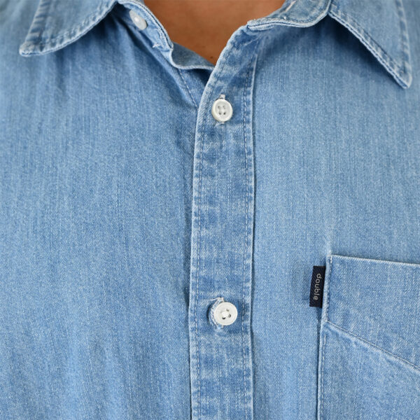 261DS-5153 DENIM SHIRT SHORT SLEEVE LIGHT DENIM BLUE