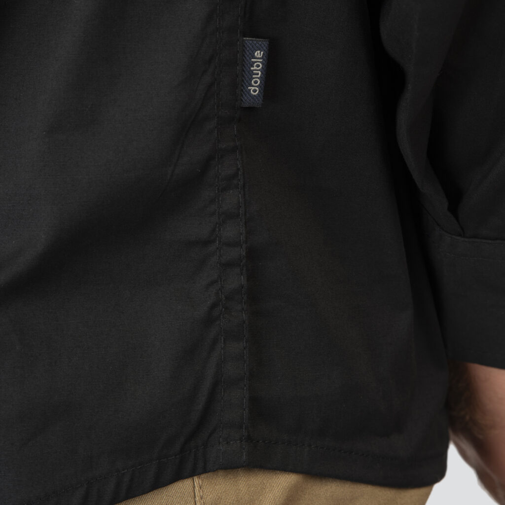 261GS-5072 NOS SHIRTS WITH CHEST POCKET AND DENSE EMBROIDERY BLACK