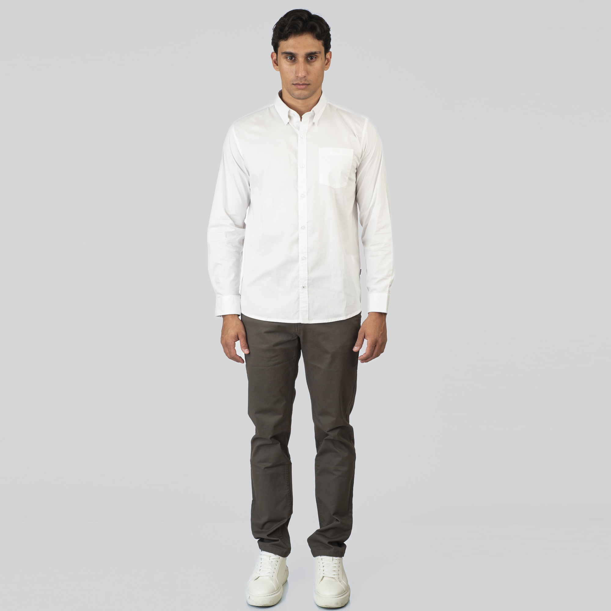 261GS-5072 NOS SHIRTS WITH CHEST POCKET AND DENSE EMBROIDERY WHITE - Image 2