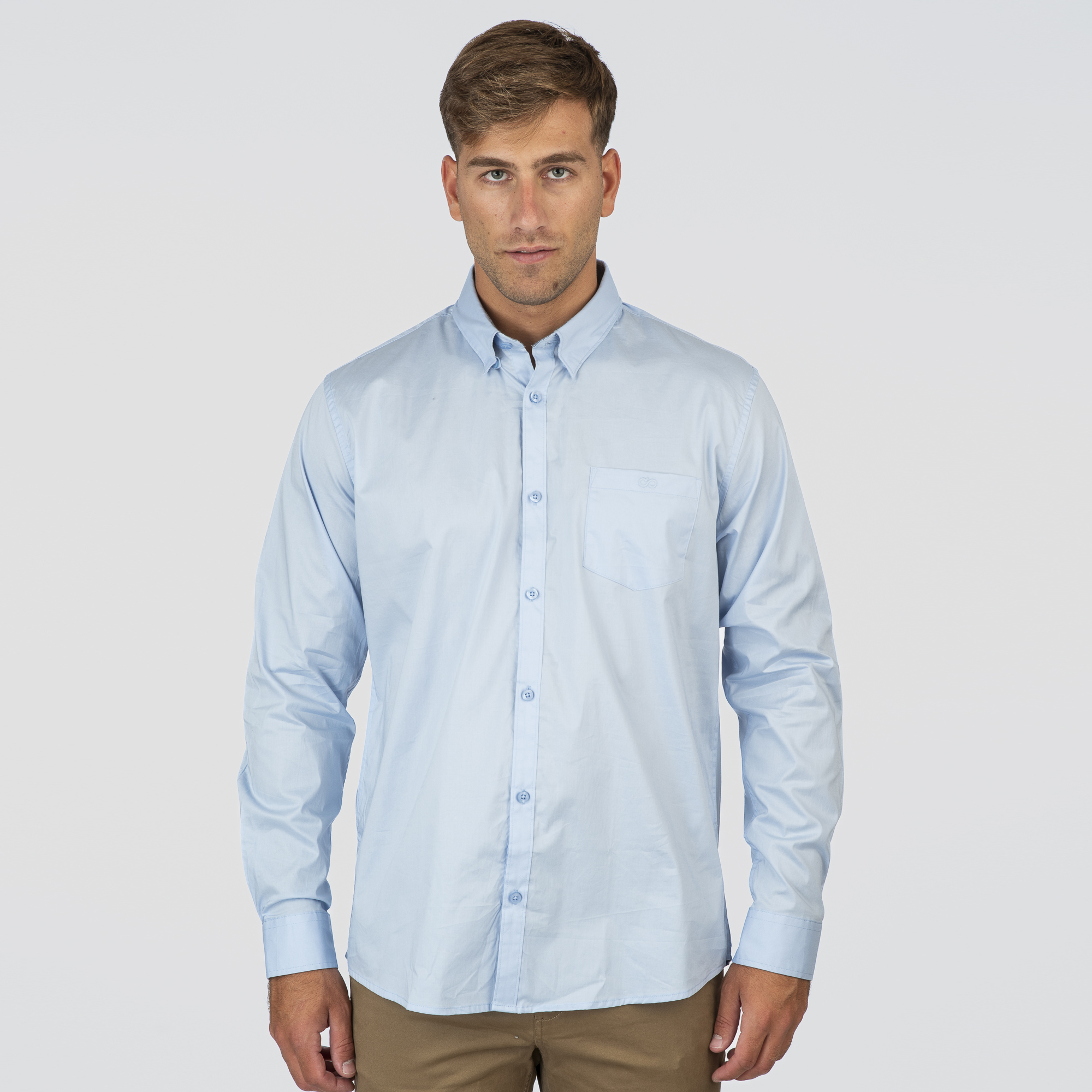 261GS-5072 NOS SHIRTS WITH CHEST POCKET AND DENSE EMBROIDERY CIEL - Image 1