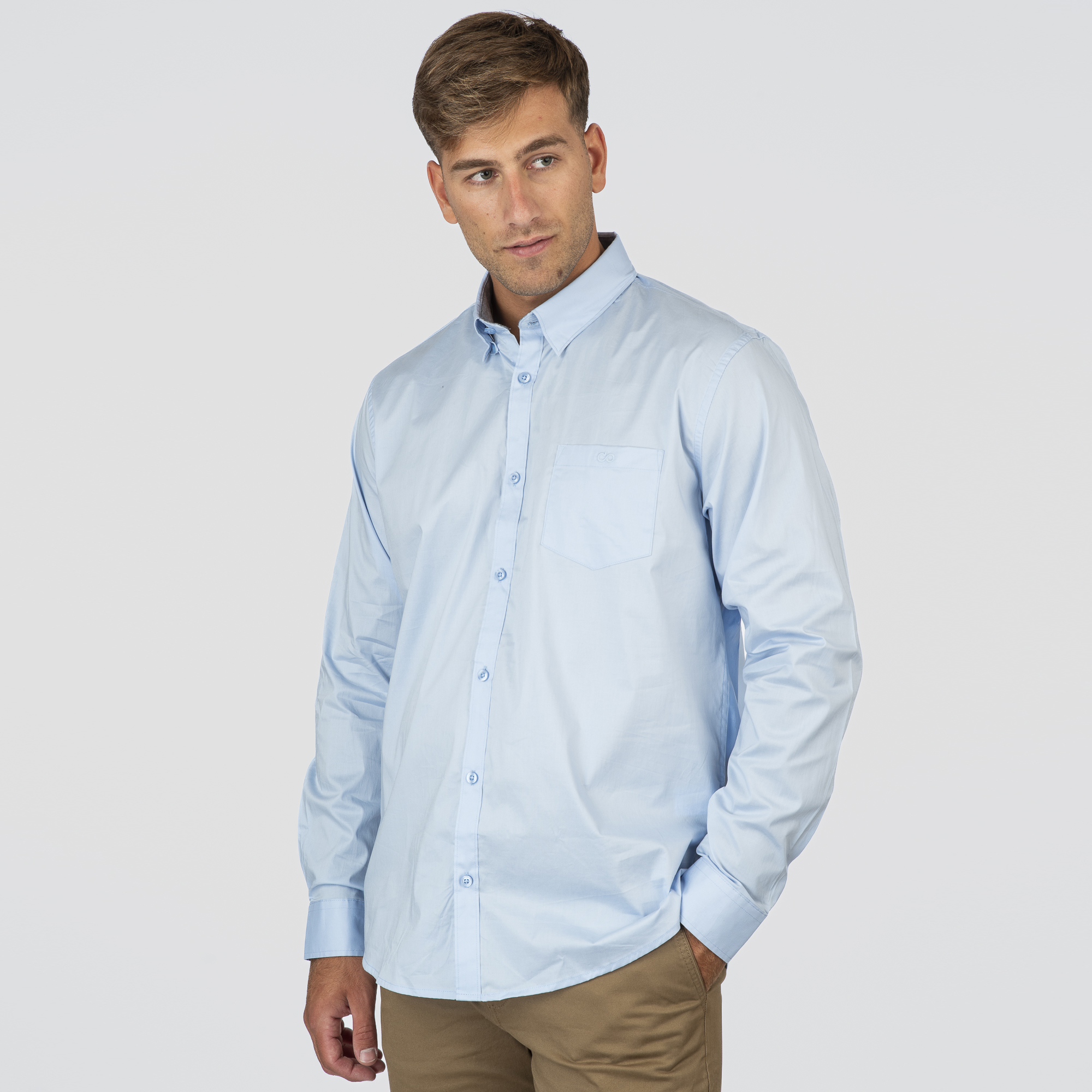 261GS-5072 NOS SHIRTS WITH CHEST POCKET AND DENSE EMBROIDERY CIEL - Image 3