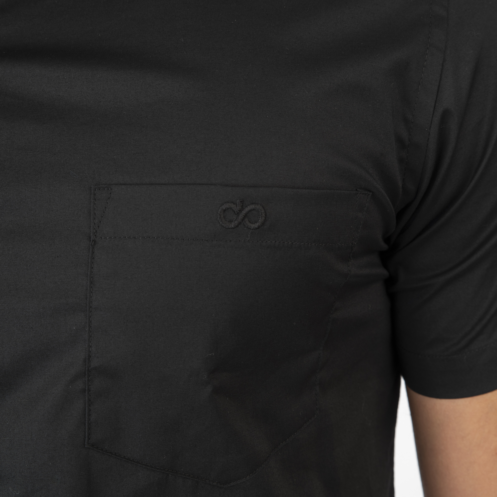 261GS-5073 NOS SHIRTS WITH CHEST POCKET AND SHORT SLEEVES BLACK - Image 5