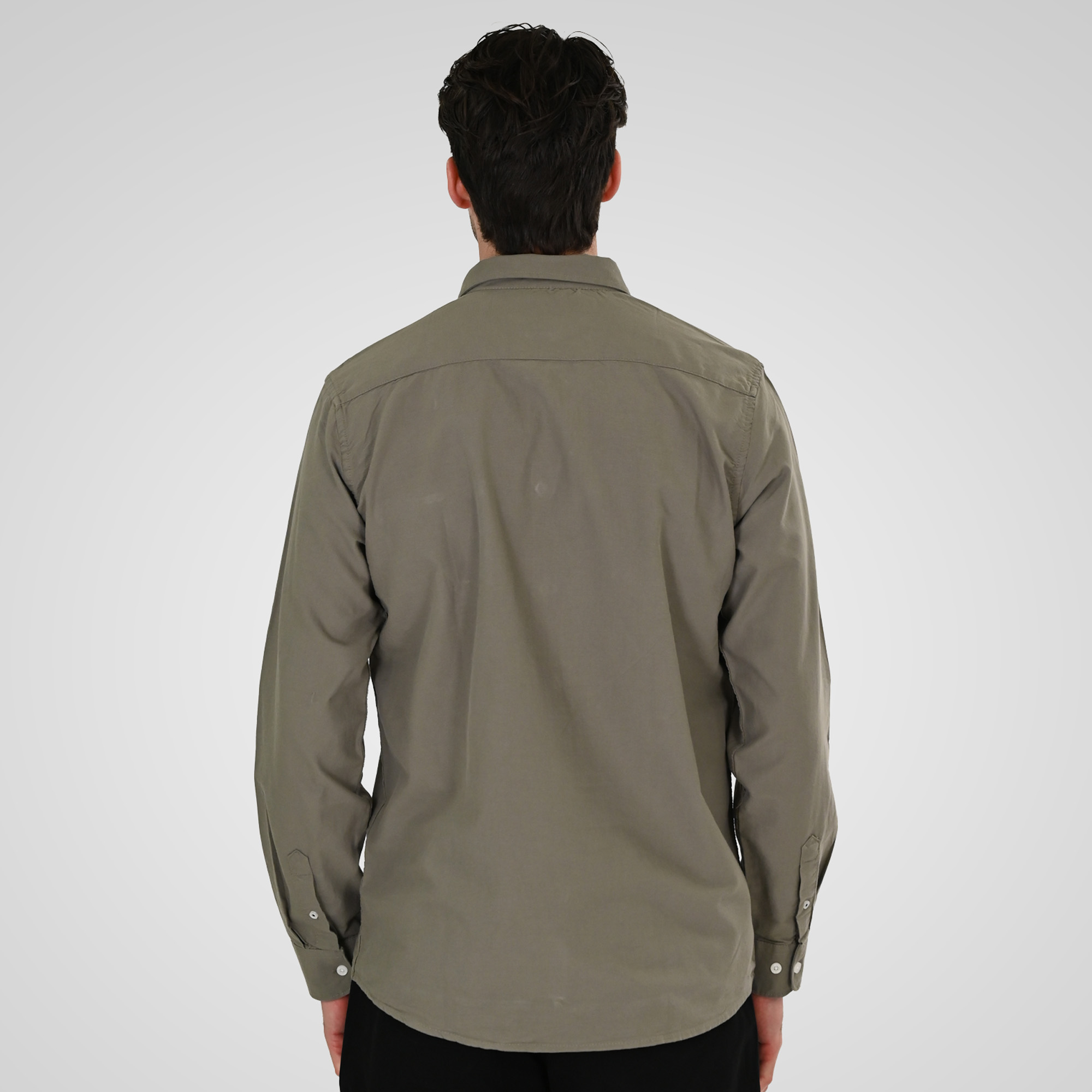 261GS-5183 OXFORD SHIRTS WITH STANDARD COLLAR,LONG SLEEVES AND CHEST POCKET DESERT SAGE - Image 4