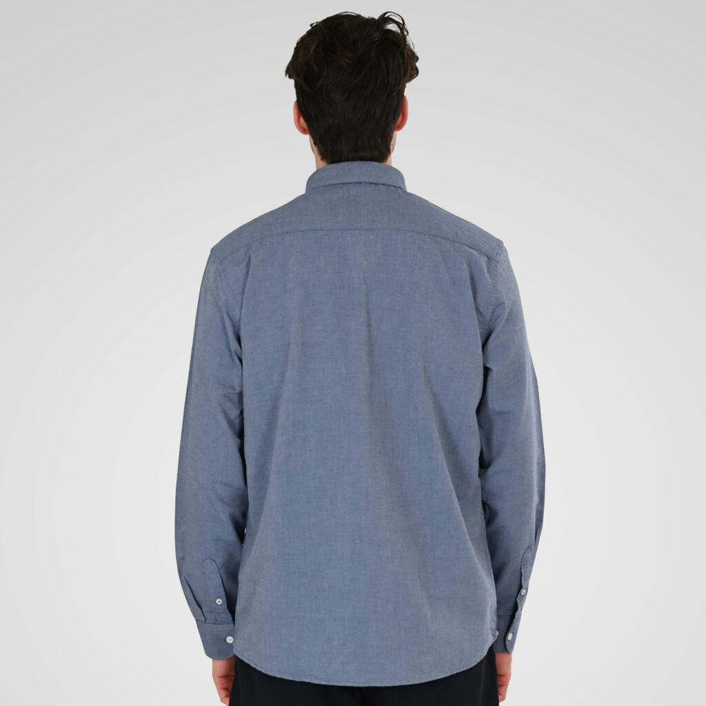 261GS-5183 OXFORD SHIRTS WITH STANDARD COLLAR,LONG SLEEVES AND CHEST POCKET OXFORD BLUE