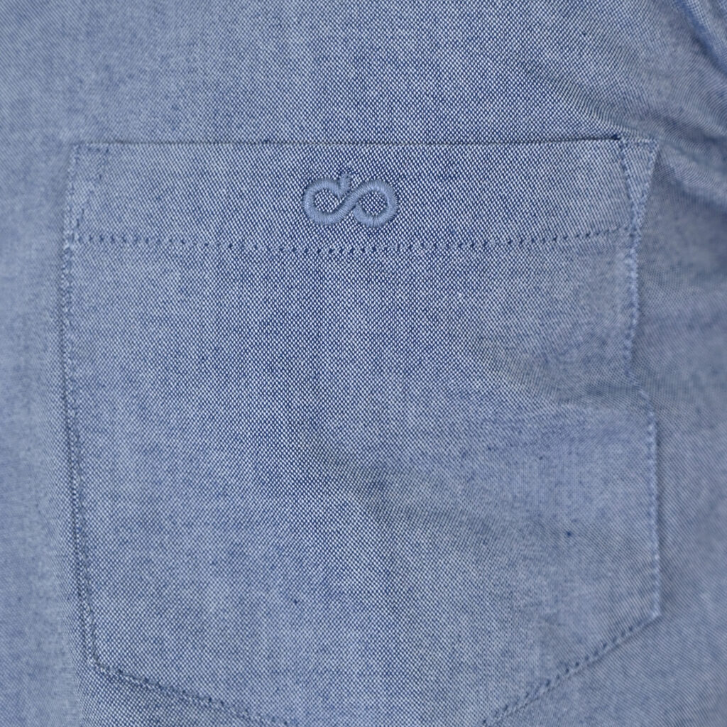 261GS-5183 OXFORD SHIRTS WITH STANDARD COLLAR,LONG SLEEVES AND CHEST POCKET OXFORD BLUE