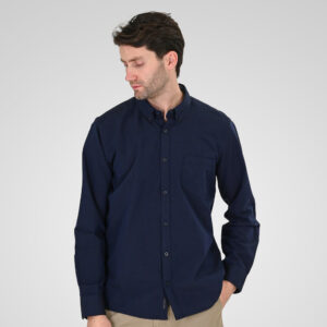 261GS-5183 OXFORD SHIRTS WITH STANDARD COLLAR,LONG SLEEVES AND CHEST POCKET NAVY