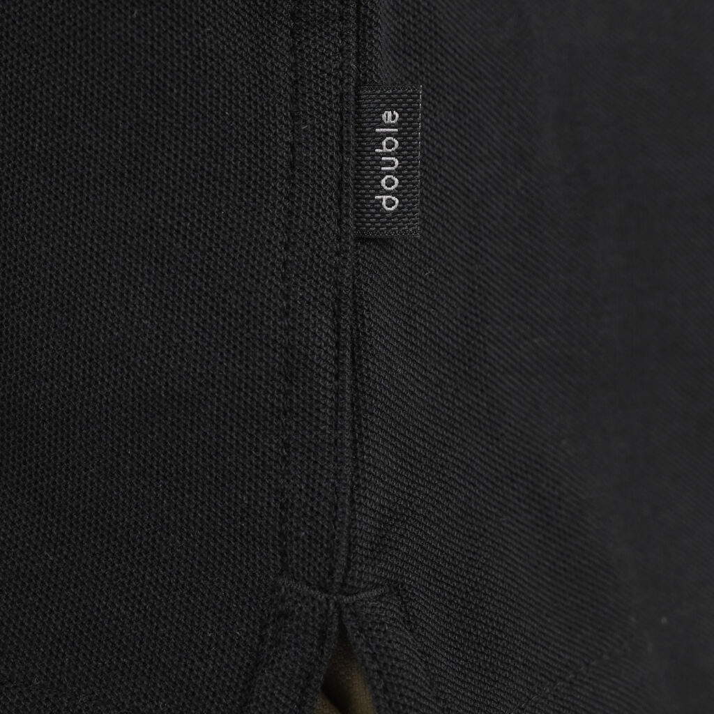 261GS-5185 SHIRTS WITH CHEST POCKET AND SHORT SLEEVES (SPECIAL PIQUE FABRIC) (RELAXED FIT) BLACK